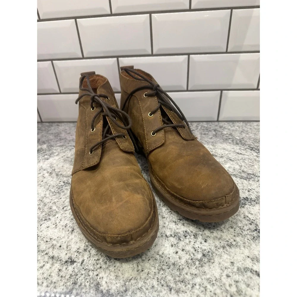 Born Chukka Boots Distressed Leather Ankle Lace‎ Up Casual Brown Mens 12M